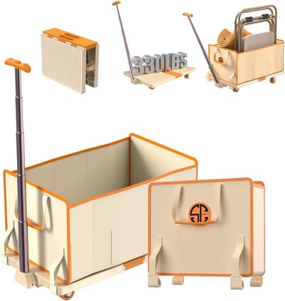 Opvouwbare platformtruck met 150 kg capaciteit - ideale trolley voor bagage en verhuizing