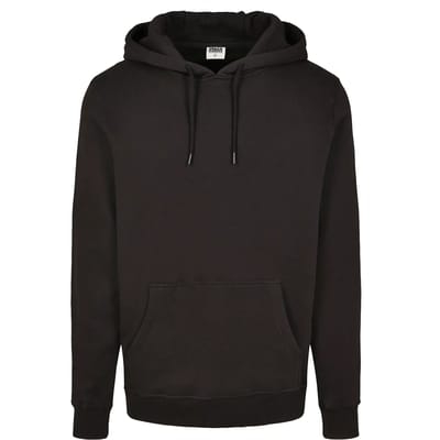 Urban Classics Organic Basic Hoody Heren Trui met capuchon - zwart - 3XL