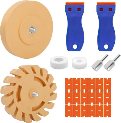 Lijmverwijderaar Set 100 mm - Gum voor Folie, Sticker en Lijmresten Verwijderen
