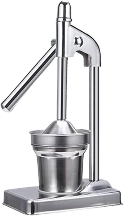 Citruspers Keuken - Handige Squeezer - Verse Sap Maken - Efficiënte Pulp Scheiding - 15.9 x 19.4 cm - Zilver