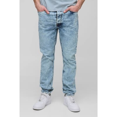 Hoge Slanke Stijve Jeans | Light Blue | Size 34
