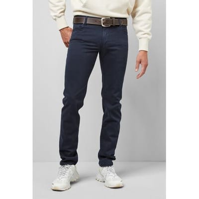 Meyer Broek M5 Slim Pima Cotton Satin Super-Stretch 5-Pocket Marine / male