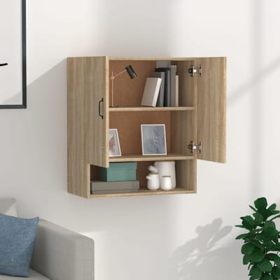 vidaXL - Wandkast - 60x31x70 - cm - bewerkt - hout - sonoma - eikenkleurig