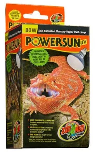 Zoo Med Powersun Alles-in-één UVB warmtelamp met warmte, UVA en UVB. 80W