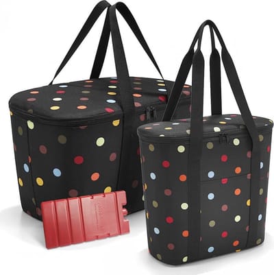 Set van 2 Koeltassen met Koelelement - 20L Coolerbag en 15L Thermoshopper voor Boodschappen en Picknicks