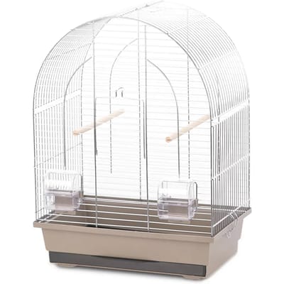 Vogelkooi Duvo Natural Lusi 1 – Mokka/Chroom Binnenkooi voor Parkieten en Kanaries
