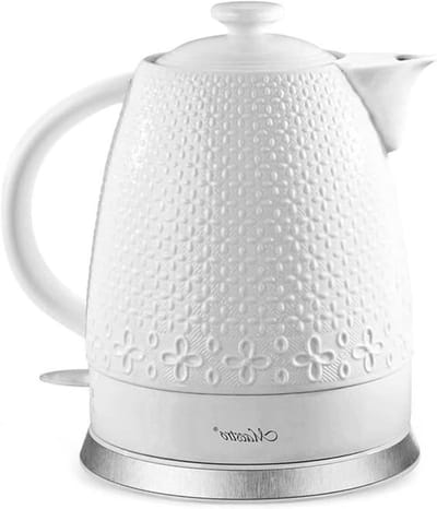 Keramische Waterkoker - Theepot Functie - Snel Water Koken - Geurvrij Water - 1.5 Liter - Wit