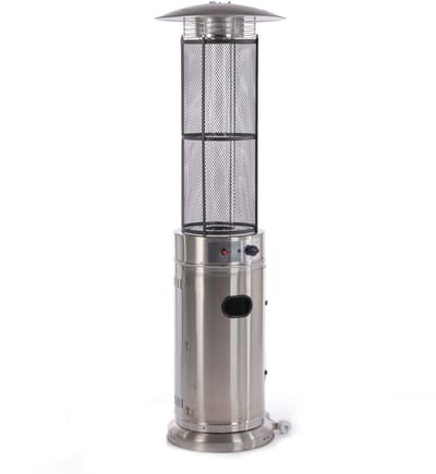 Fornorth Terrasverwarmer Round Tube 11kW gasvermogen, roestvrij staal