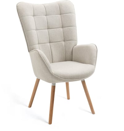 MEUBLES COSY Fauteuil - Scandinavische zacht stof - Beige