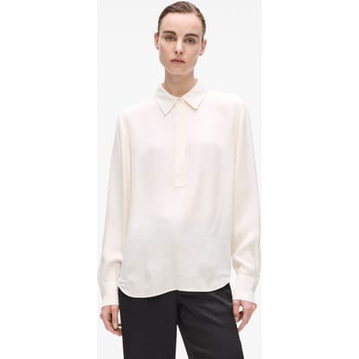 Karl Lagerfeld Logo Jacquard Fluid Blouse Elongated Logo Pristine Taglia: 38 | Maglie a manica lunga Outlet | Donna