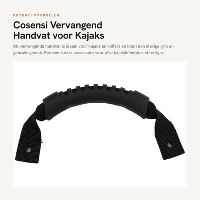 Dailygoods- Kajakhandvat Vervangend Accessoire - Handvatten - Handgreep - Kofferhandvat - Lichtgewicht - Duurzaam - Handvat