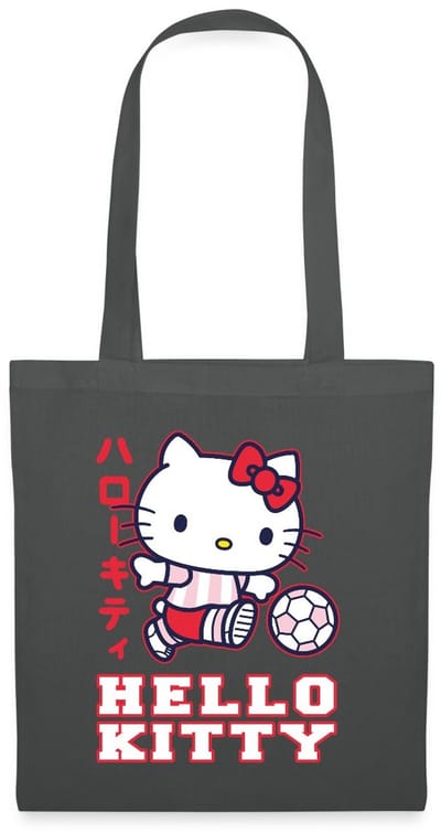 Hello Kitty Speelt Voetbal Tas Van Stof Schoudertas