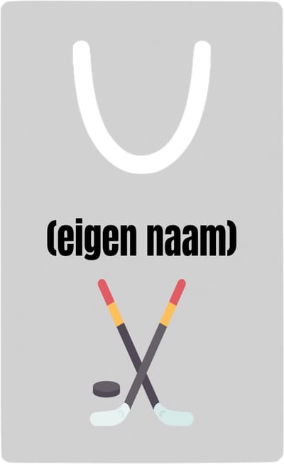 Hacebo® - ijshockey sticks en puck met eigen naam metalen boekenlegger - Ijshockey - atleten - iemand die houdt van ijshockey - verjaardag - cadeau - kado Bladwijzer boekenleggers - 7.6 cm x 5cm