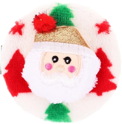Dailygoods- Cosmetische Spiegel Compact - Ronde Pluche Spiegel - Draagbare Zak Spiegel - Kerst Ontwerp - Lichtgewicht Handspiegel - 9x9 cm - Zakspiegel