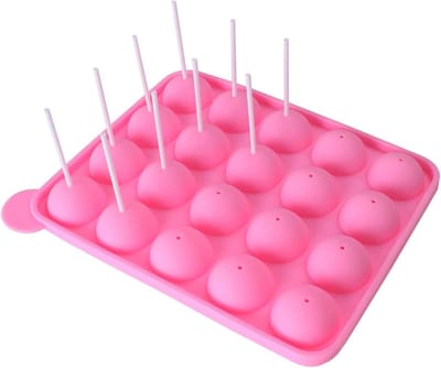 Cake pop vormen - Cupcake mallen - Bakken voor feestjes - Flexibel en non-stick - 20 stuks - Roze