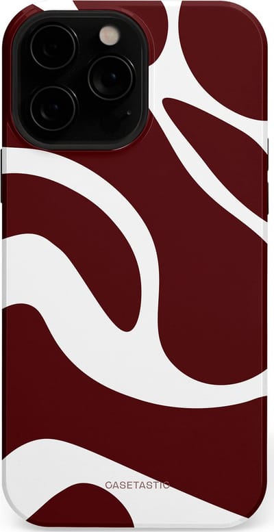 Casetastic Hoesje Geschikt voor Apple iPhone 13 Pro Max Magsafe - Stijlvolle Beschermende Duo-layer Case - Bordeaux Swirl