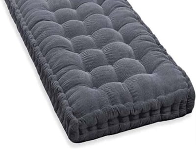 Bank Kussen - Zitkussen Tuinbank - Comfortabel Zitten - Dikke Parelkatoen Vulling - 150x60cm - Grijs