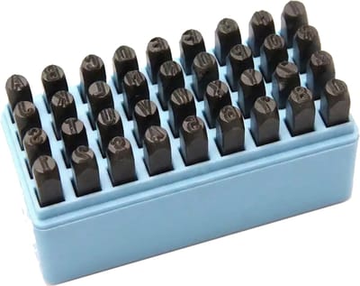 Slagletters 3mm Set - Voor Crypto Seed Backup (Titanium & RVS) - 36-delig: A-Z & 0-9 - Bitcoin Cold Storage Recovery Tool - Gehard Staal