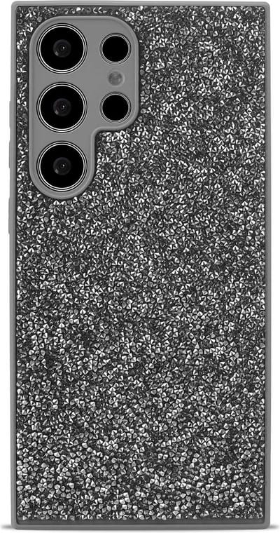 Casemania Hoesje Geschikt voor Samsung Galaxy S24 Ultra - Zilver - Diamant Glitter Back Cover