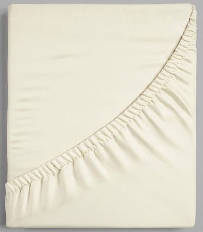 Trio - Hoeslaken - Egyptisch Perkal Katoen - 200 TC - 180x220 cm + 28 cm - Ecru