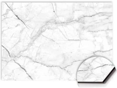 KitchenArt - Carrara Light Spatscherm - 60x30 cm - Spatscherm Achterwand Keuken - Spatwand Keuken