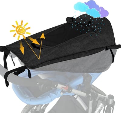 Ademend kijkvenster - Regenhoes - Voor kinderwagens - Zonnekap voor kinderwagens - Regenhoes voor kinderwagens - Regenhoes Buggy Universeel - Zonnescherm voor kinderwagen - zonnescherm - Zonnescherm Kinderwage - Eenvoudig te bevestigen