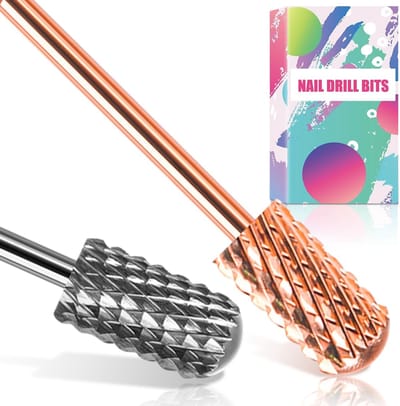 Dailygoods- Nagelboor Gladde Bovenkant - 2 Stukken - Wolfraamcarbide Bits - Veiligheid Nagel Bits - Harde/Zachte Gel Verwijderen - Voor Beginners/Ervaren - Nagelbits