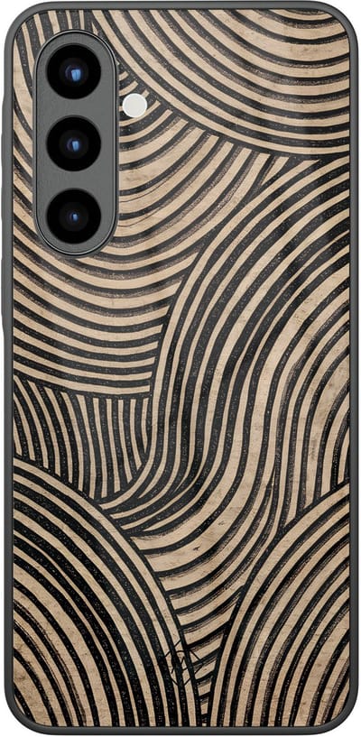 Casimoda® hoesje - Geschikt voor Samsung Galaxy A57 - Ebony Waves - Luxe Hard Case Zwart - Backcover telefoonhoesje - Zwart