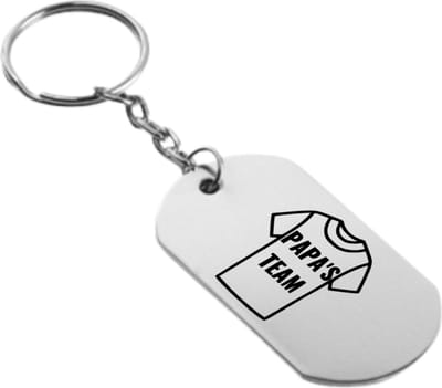 Akyol - papa's team sleutelhanger - Papa - de liefste vader - vaderdag cadeautjes - vaderdag - cadeau - verjaardagscadeau - verjaardag - kado - geschenk - gift - vader artikelen - 54 x 29mm