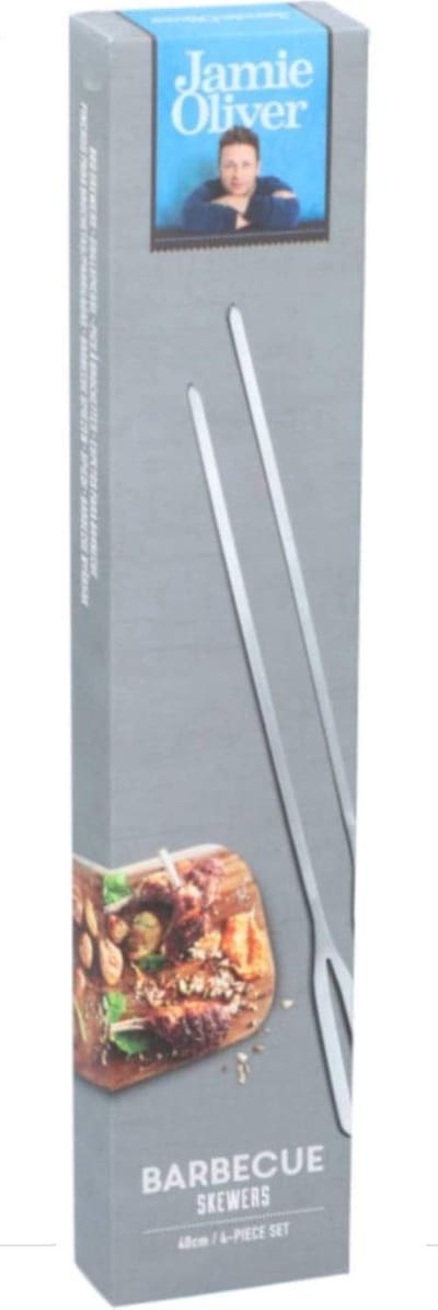 Jamie Oliver - Barbecue Spiezen - 40 cm - 4 Stuks - Roestvrijstaal