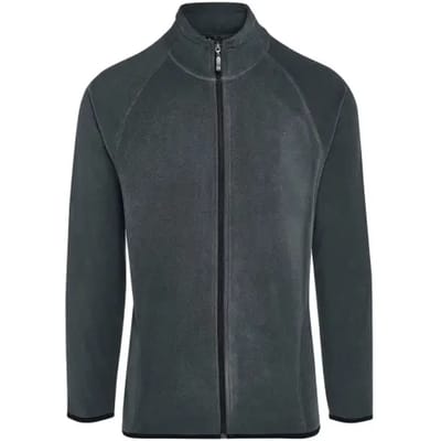 Charcoal / Grijs micro-fleece met rits en opstaande kraag model Signature Tagless merk SG maat S