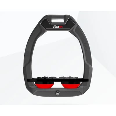 Veiligheidsstijgbeugels Plat Ultra Grip Antraciet/Zwart/Rood Flex-On Safe-On