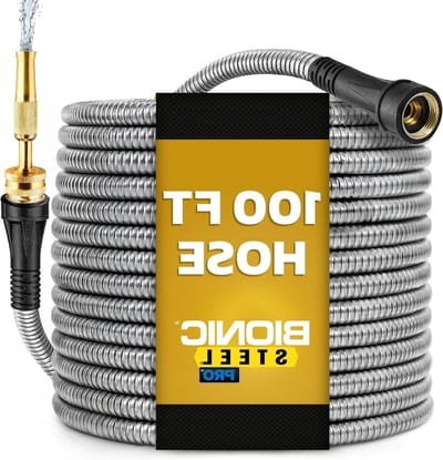 Metalen Tuinslang - Flexibele Slang - Water Geven - Roestvrij Staal - 30 Meter - Zilverkleurig