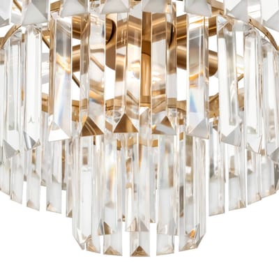 Maytoni hanglamp Revero, messing, kristal, Ø 50 cm