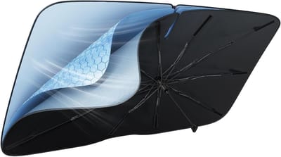Famanu – Voor Captur II & Captur I zonnescherm auto paraplu - 360° draaibare autozonwering voorruit - thermische isolatie en anti-uv - opvouwbare zonwering