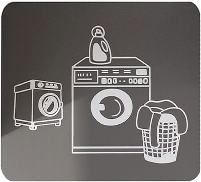 Niet-slip Wasmachine Mat, Universele Multifunctionele Bescherming, Stofdicht en Duurzaam, 60 x 60 cm, Geschikt voor Diverse Wasmachines, Zwart Patroon