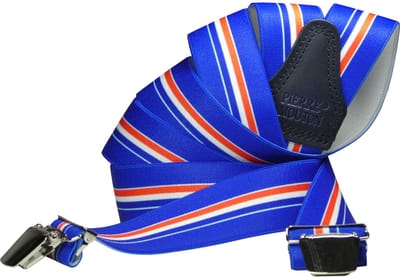 Pierre Mouton Landen Bretel Frankrijk - Bretels - Volwassenen - Heren - multi color - 120cm - 3 brede clips - M - L