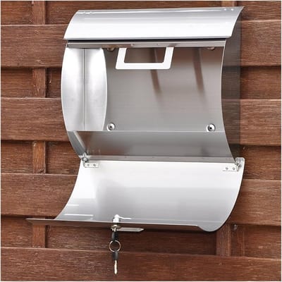 Brievenbus - Postbakmuur - Veilig Post Opslaan - Robuust RVS Materiaal - 37.5x10.8x33cm - Zilverkleurig