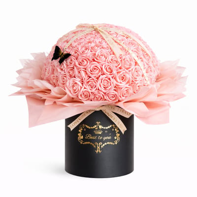 La Roselle Amsterdam - Rose Rozen boeket rozenbox - 200 geurende kunstbloemen