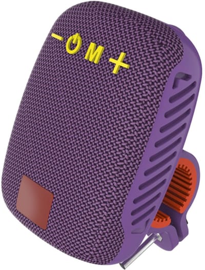 Allecto - Fiets-luidspreker - Waterdicht - USB Oplaadbaar - Paars - Draagbare Stuurluidspreker - FM-radio - Geschikt voor Fietsen - Kleur Paars