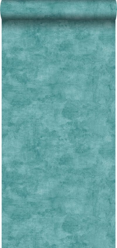 ESTAhome behang betonlook turquoise - 53 cm x 10.05 m - 138908