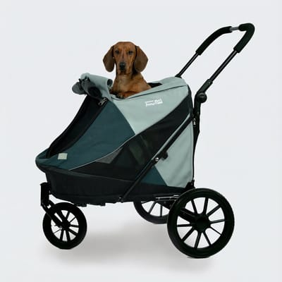 InnoPet Hondenbuggy Noah Lagoon - tot 20kg - Verstelbare duwstang - Fietskar optie - Blauw