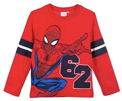 Marvel Spiderman Shirt - Lange Mouw - Rood - Maat 98