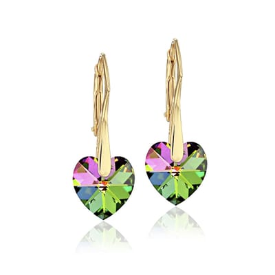 Montebello Oorbellen Lily HG36 - Swarovski Hart - 925 Zilver Verguld - Ø10mm - 25mm