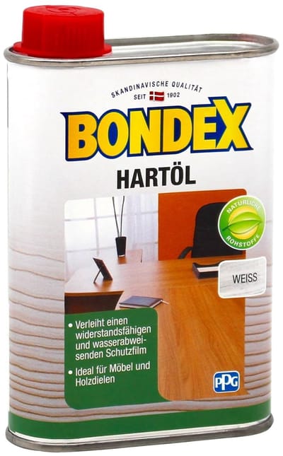 Bondex 378079 Harde Olie Wit 0,25 L voor 3,5 m² - Slijtvaste houtolie, Zeer duurzame houtverzorgingsolie, Diepe bescherming, Natuurlijke grondstoffen