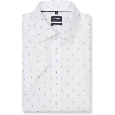 OLYMP Luxor Overhemd, Modern Fit, New Kent, Wit