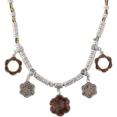 Behave - Ketting Met Bloemenhangers Dames - Natuurlijke Boho Stijl