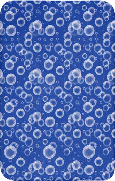 WC mat 50x80 cm - Antislip - Bubbels - Patroon - Blauw - Toiletmat - Vloermat - Douchemat - Toilet tapijt - Toiletmatten