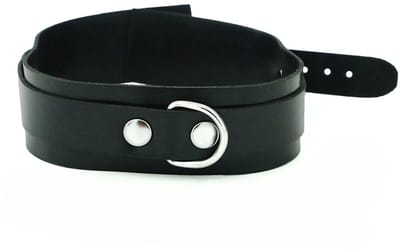 Kiotos - Rubberen Collar met Gesp - Zwart