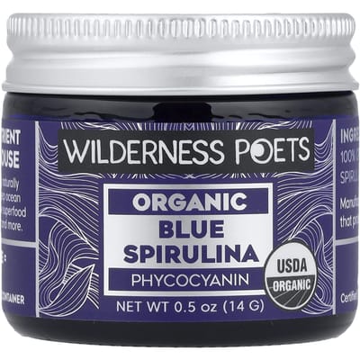 Wilderness Poets, Spiruline Bleue Organique Phycocyanine, 14g (0,5 oz)